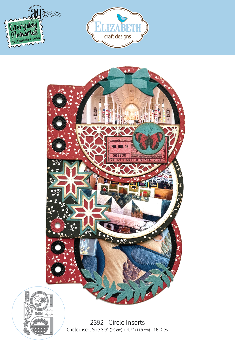 Elizabeth Craft Designs Circle Inserts Metal Die Set
